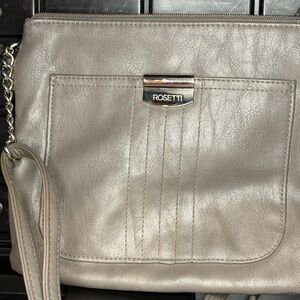 Rosetti Silver Wristlet Clutch
